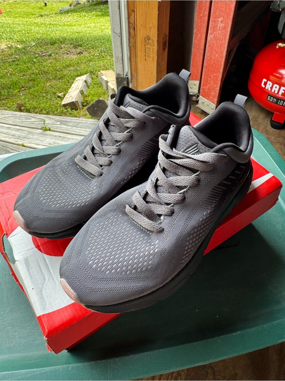 RBX Men's Athletic Running Shoes in Gray and Black